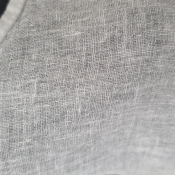 Made in Italy Light Grey Linen Sleeve-less Boho Tunica (Sz M) - Picture 5 of 11